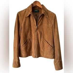 Lauren Ralph Lauren Brown Suede Classic Leather Women’s Jacket Size 6